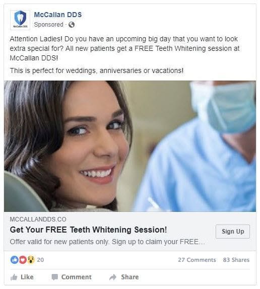 Dentixtry | Facebook Ads For Dental Leads | Ad